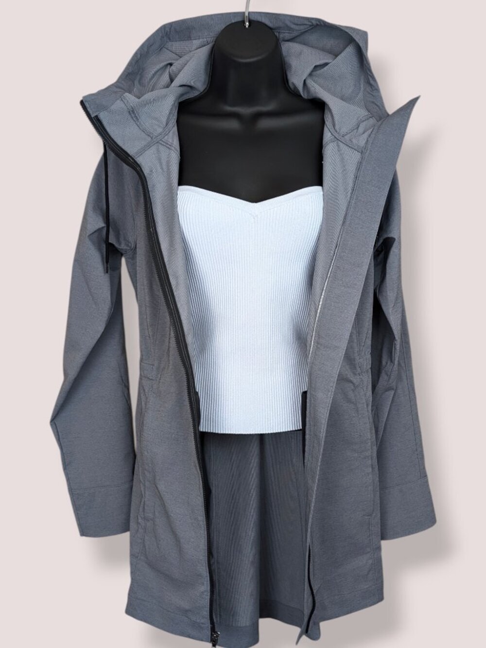 Columbia Long Grey Soft Shell Jacket - Picture 4 of 9